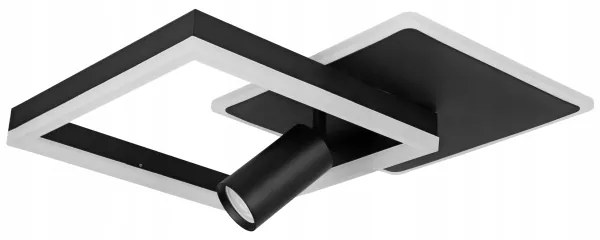 Plafonieră LED/38W/230V + 1xGU10/30W neagră