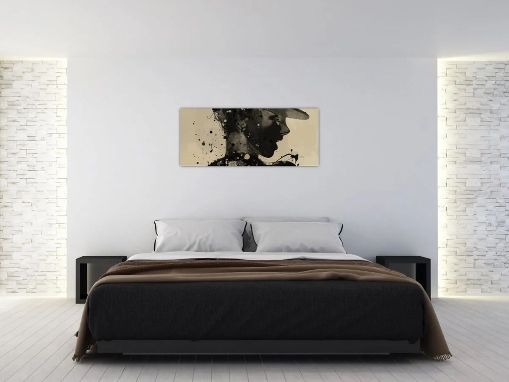 Tablou - Femeie de jazz (120x50 cm)