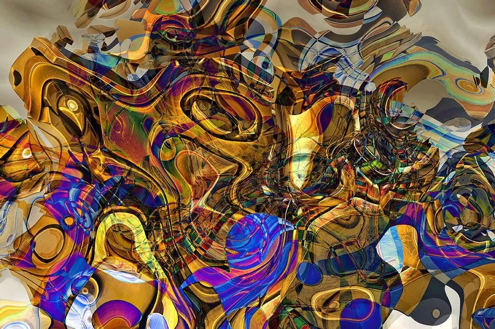 Tapet plin de artă abstractă