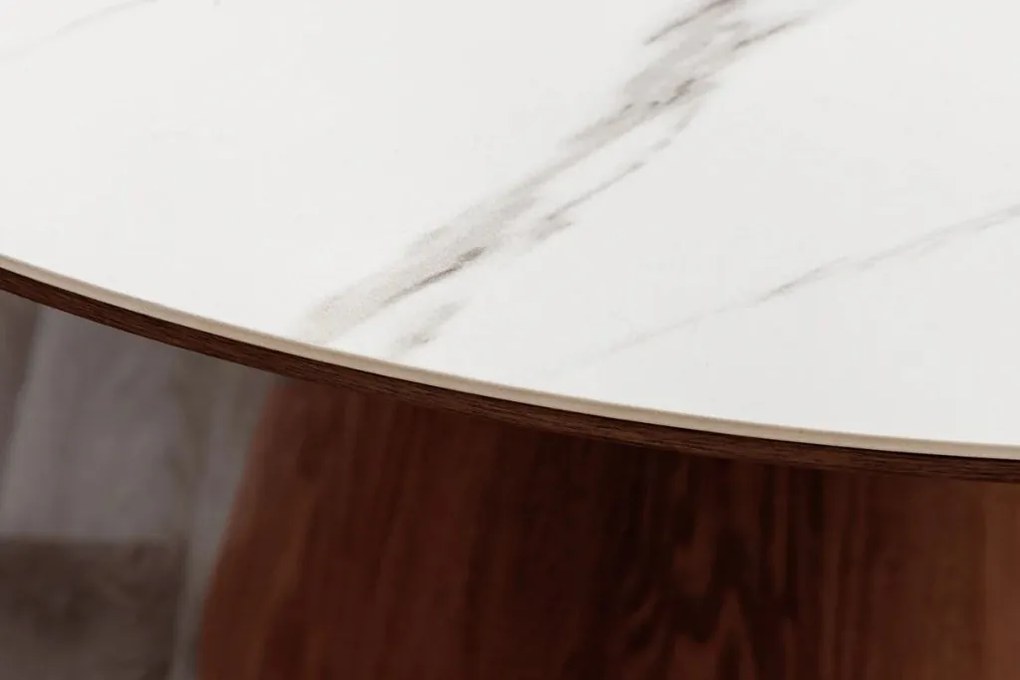 Masa rotunda, Ceramica Alba, Furnir Nuc, UNIQUE 120cm A-45144 VC