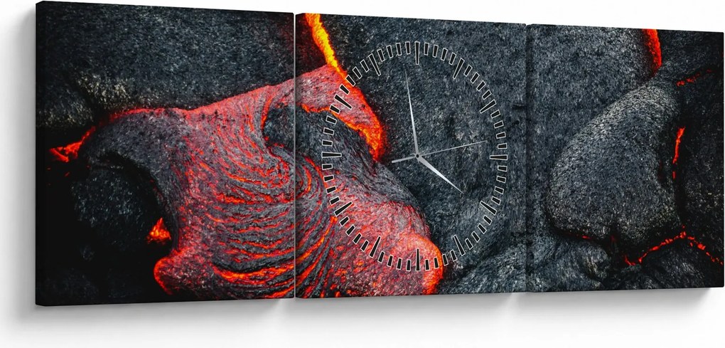 Tablou - Lava (cu ceas) (90x30 cm)