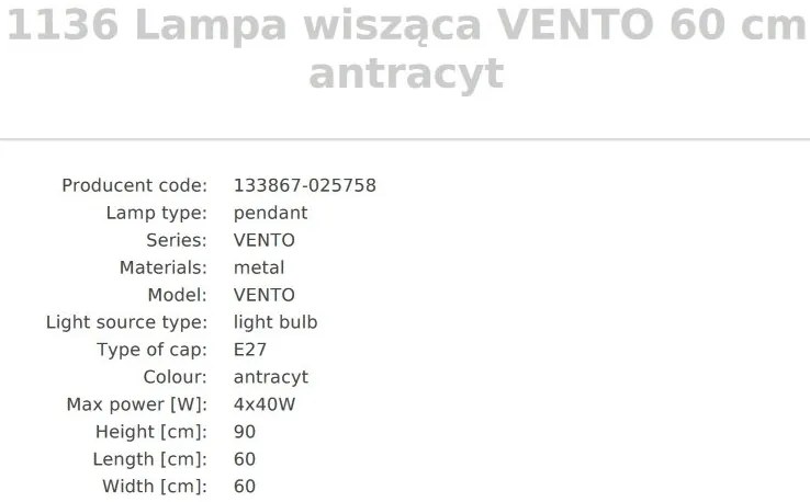 Lustra design modern Vento negru