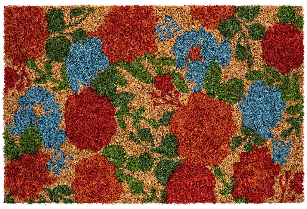Covoraș cocos Flori colorate, 40 x 60 cm