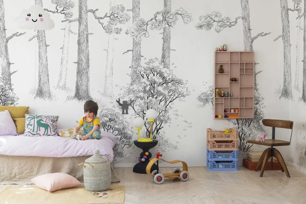 Fototapet, Forest Memories, Graphite, Rebel Walls