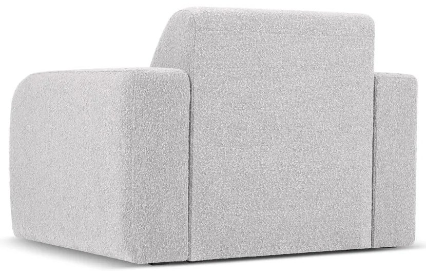 Fotoliu gri deschis cu tapițerie din stofă bouclé Molino – Micadoni Home