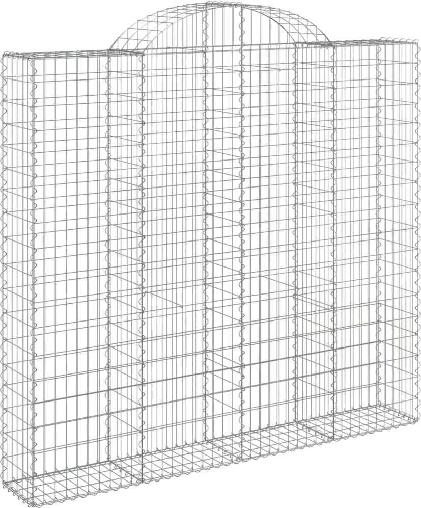 vidaXL Coș gabion arcuit, 200x50x180/200 cm, fier galvanizat