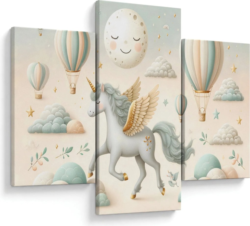 Tablou - Unicorn fericit (90x60 cm)