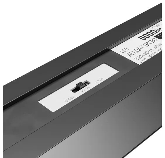 Plafonieră LED ALLDAY BASIC, 40W, 230V, 2700/4000/6000K, negru