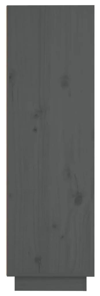 Dulap inalt, gri, 37x34x110 cm, lemn masiv de pin 1, Gri