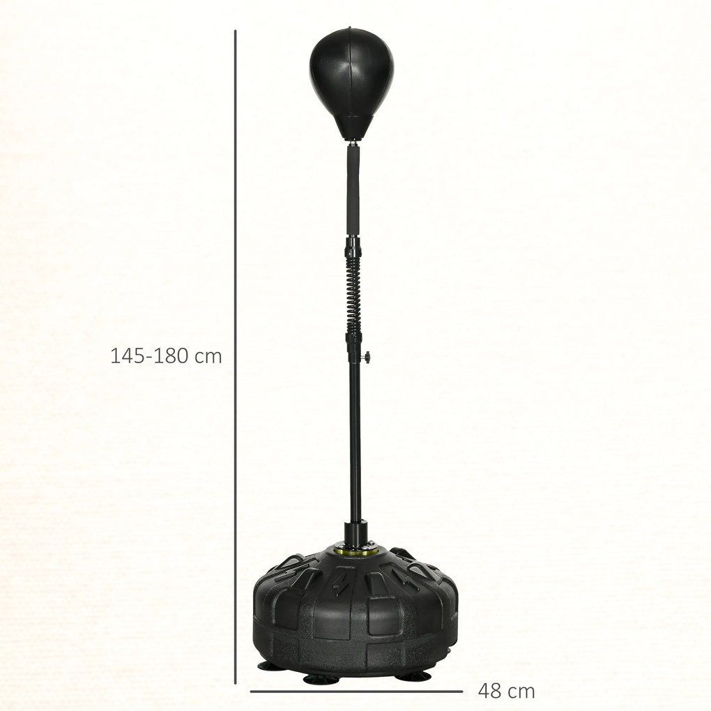 SPORTNOW Minge de Box de Podea Bază Umplută Înălțime Reglabilă 145-180 cm | Aosom Romania