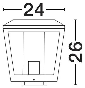 Mini Stalp iluminat exterior ambiental IP54 OPU H-26cm