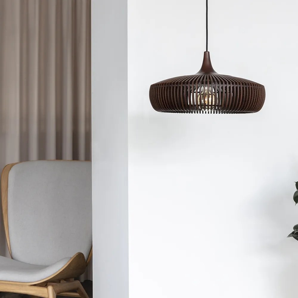 Abajur realizat manual din lemn Clava Dine Wood - dark oak ash 2344 VTC