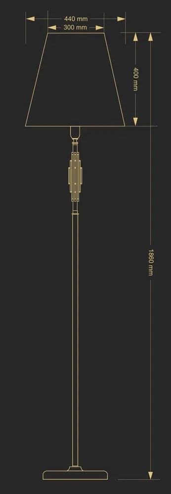 Lampadar design clasic realizat manual Fellino