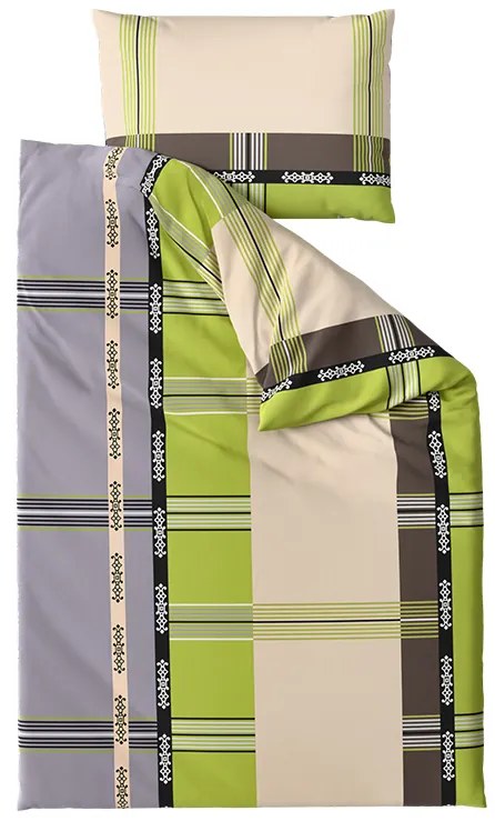 Lenjerie de pat din bumbac DANIELA verde Dimensiune lenjerie de pat: 70 x 90 cm | 140 x 220 cm