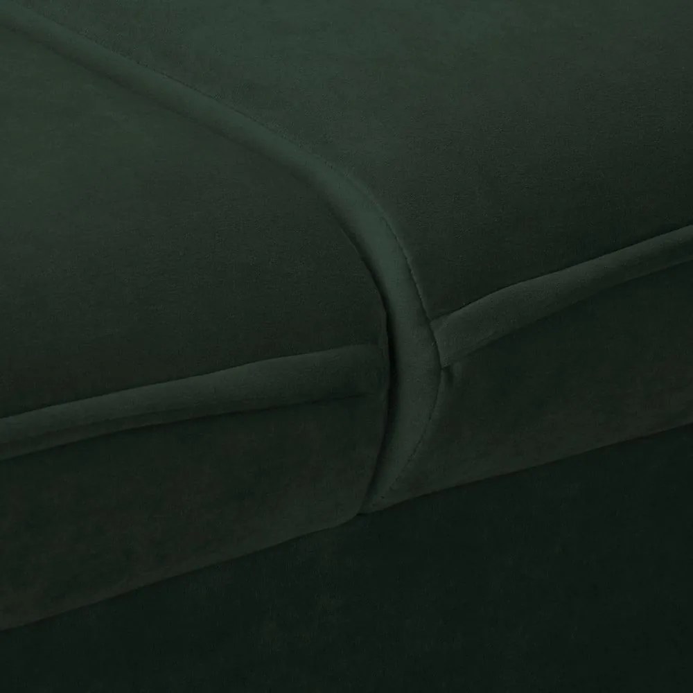 Canapea verde-închis cu tapițerie din catifea 138 cm Juli – Ropez