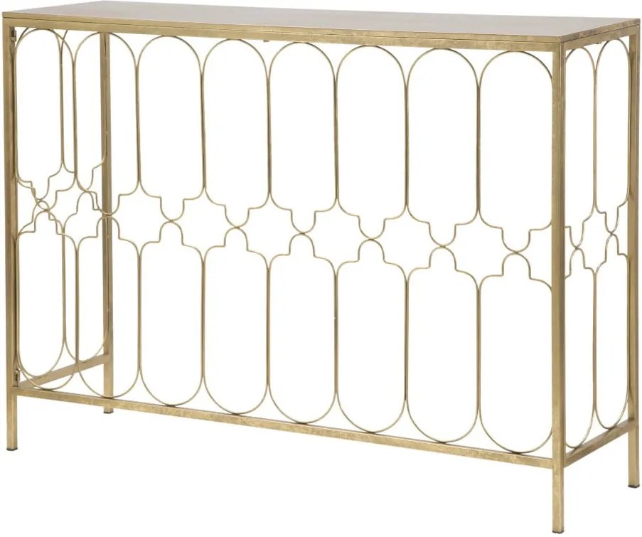 Masă consolă Mauro Ferretti Balcony, 112 x 31 cm, auriu