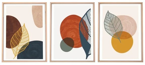 SET 3x pictură în ramă foto 50x70 cm colorat