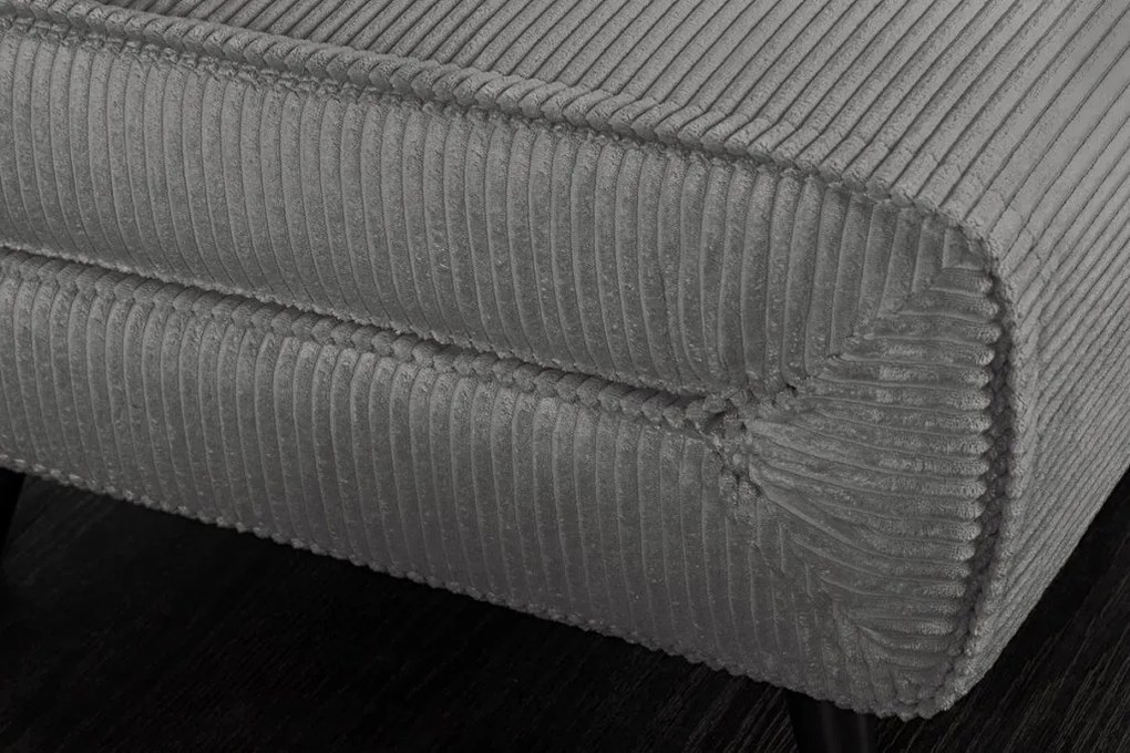 Fotoliu Pat SMART MULTIFUNCTION 140cm catifea raiata gri