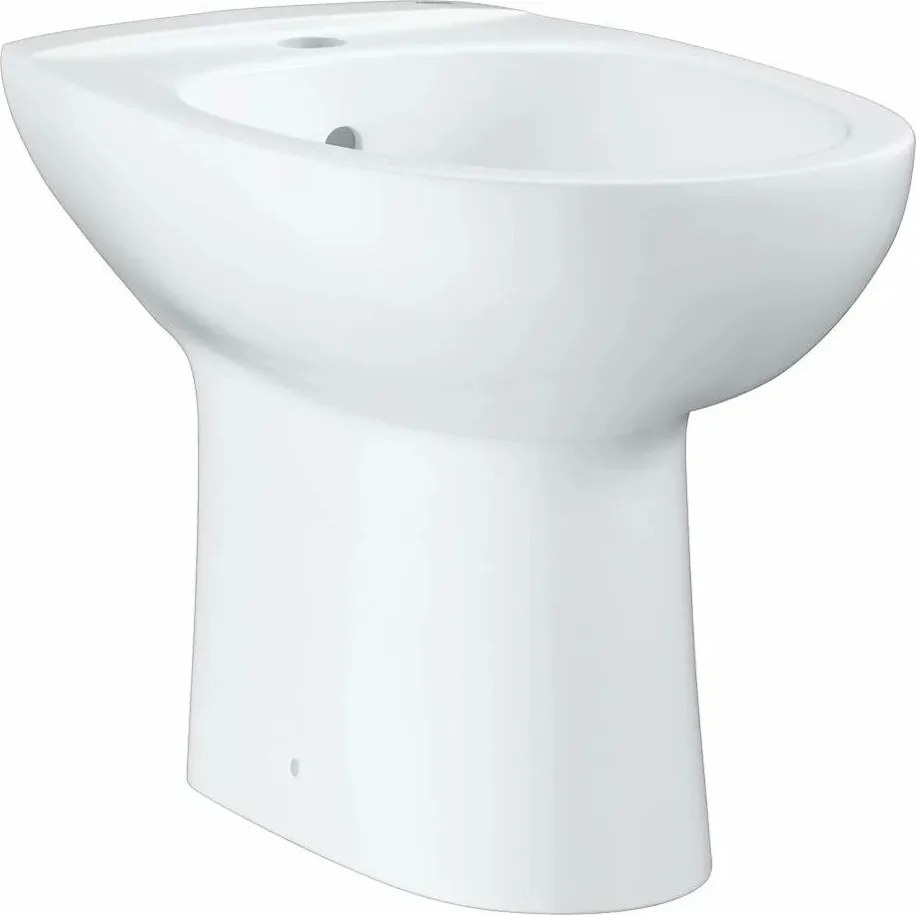 Bideu pe pardoseala Grohe Bau Ceramic alb lucios