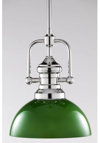 Jupiter 2071 - Lustră pe tijă PLATINO 1xE27/15W/230V verde/crom lucios