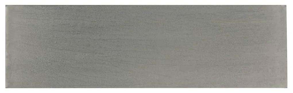 Masa consola cu blat din zinc, 118x35x76 cm, lemn masiv mango 1, Gri