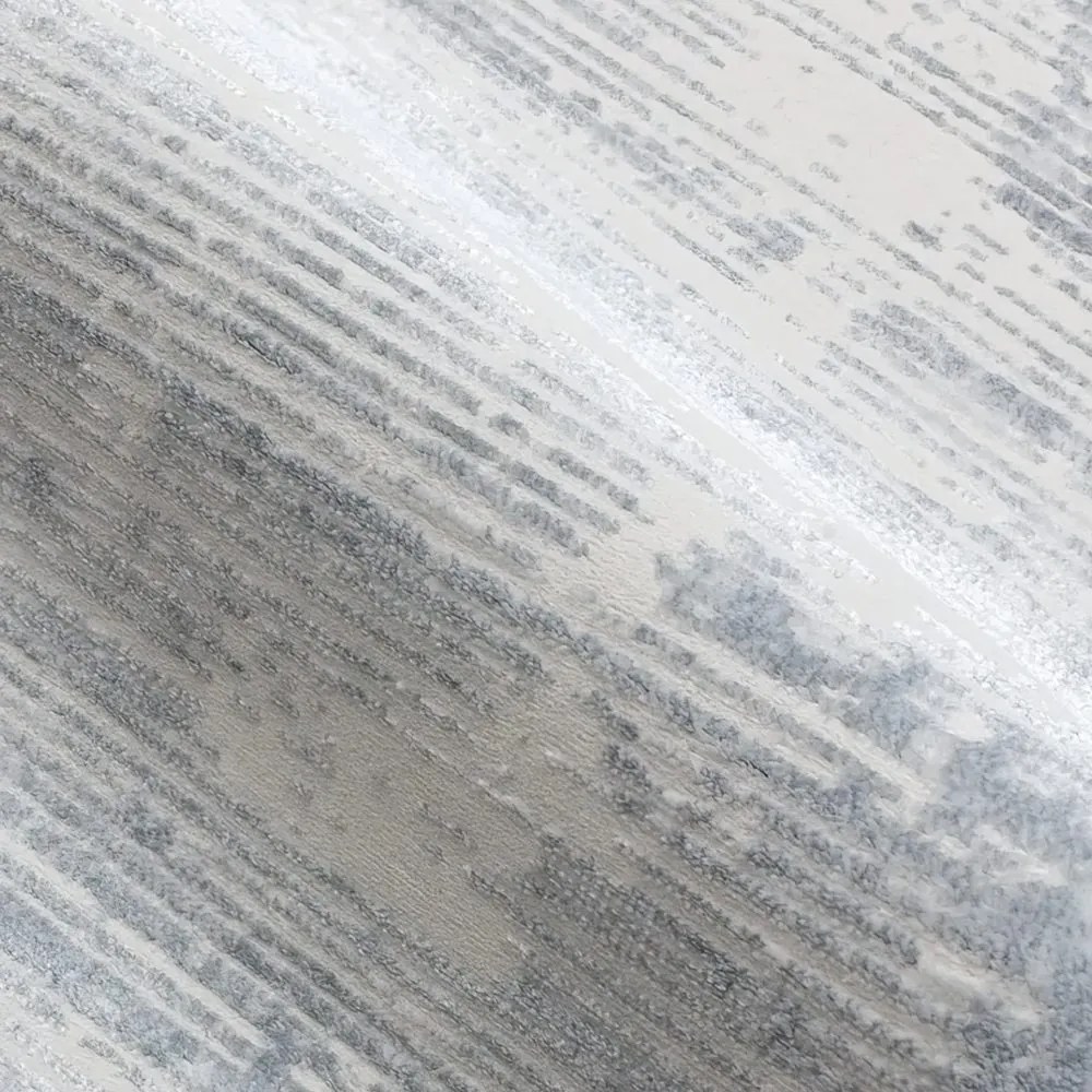 80x150 cm Covor Premium Gri, Margini cu Franjuri, Living/Hol/Dormitor, 60% Polipropilenă 40% Poliester, Modern, Model ColorWeave