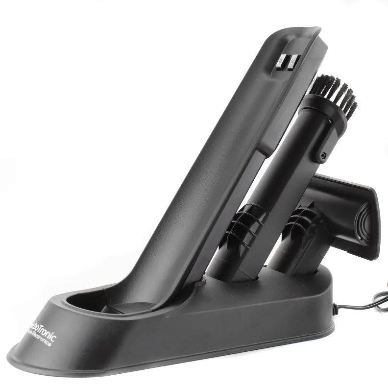 Aspirator portabil TurboTronic TT-LUX500, Li-Ion 2600 mAh, 90W, 12kPA, 150ml, Autonomie pana la 12 min, HEPA, 2 viteze, Negru