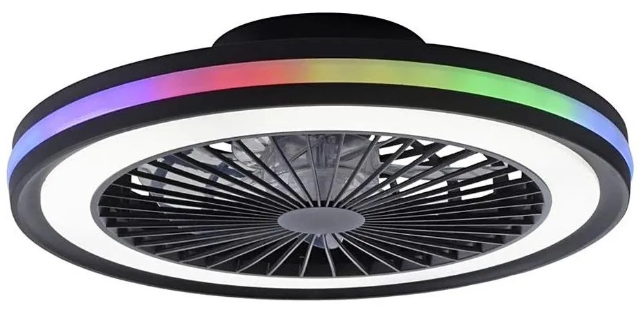 Ventilator LED RGBW dimabil de tavan JUST LIGHT. 14649-18 BRANDON LED/36W/230V + telecomandă