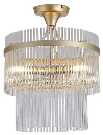 Lustra aplicata moderna metal auriu, tije din sticla Lara