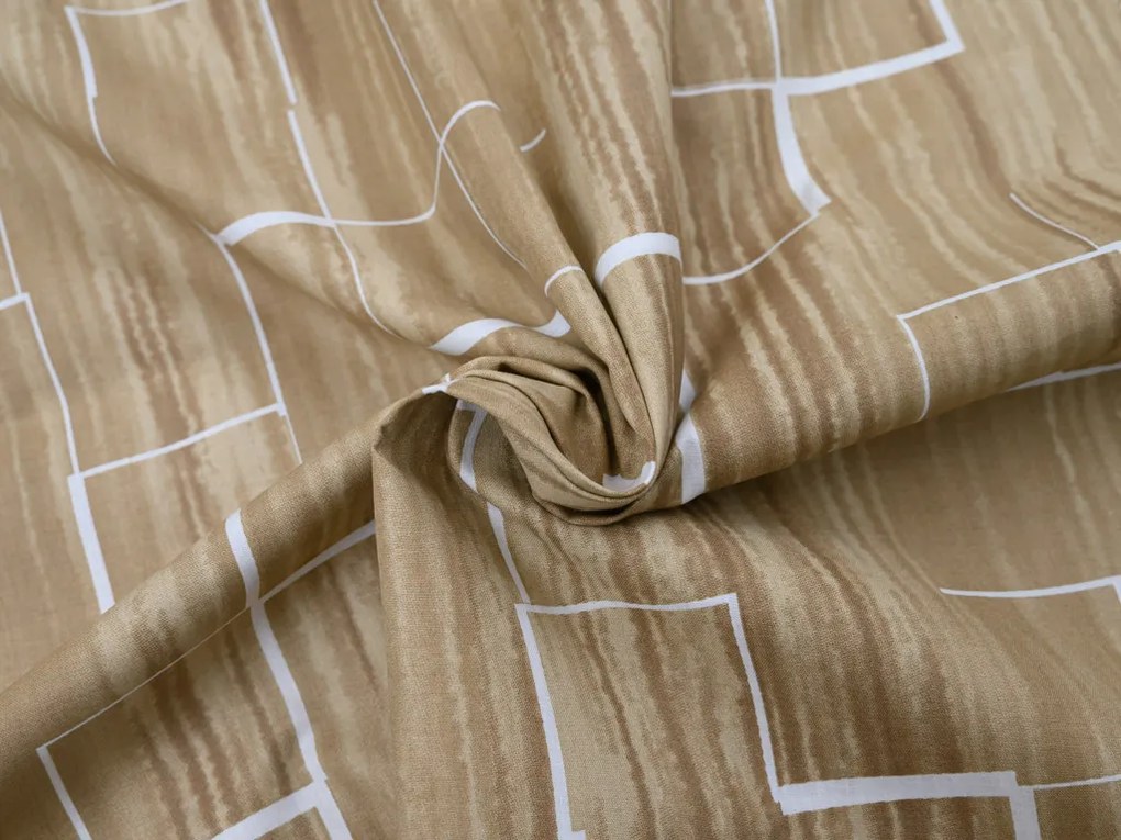 Lenjerie de pat din bumbac Renforce MARIT bej Dimensiune lenjerie de pat: 2 buc 80 x 80 cm | 200 x 220 cm