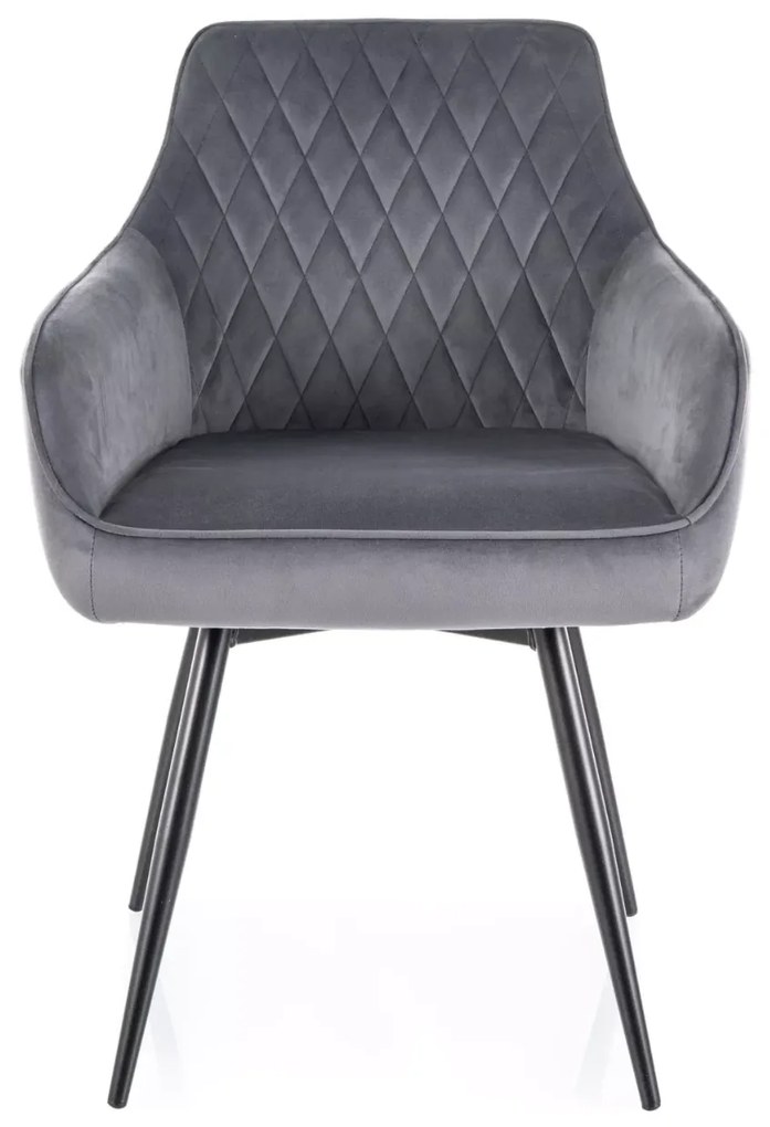 Scaun de sufragerie MARLO VELVET gri