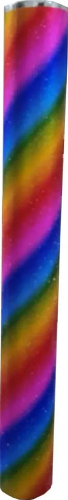 Tun confetii NOVOKIDS™ Party Tube, Lungime 60 cm, Cu aer comprimat, Model Curcubeu, Multicolor