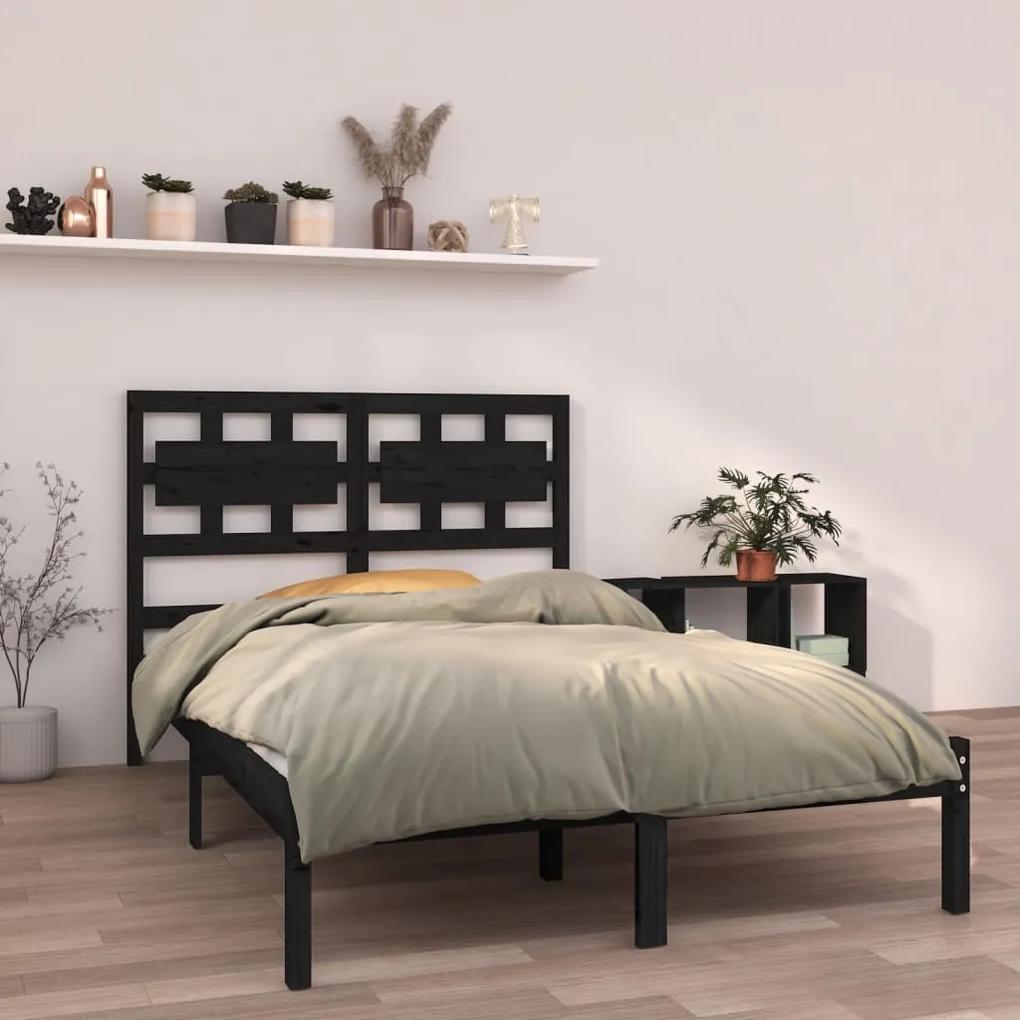 3105664 vidaXL Cadru de pat, negru, 120x200 cm, lemn masiv