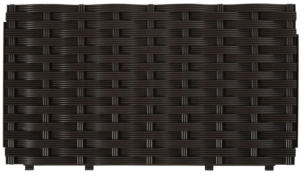 Outsunny Jardinieră înaltă, Jardiniere cu găuri de scurgere, Jardiniere cu aspect de rățușcă din plastic, Maro, 40 x 40 x 44 cm | Aosom Romania