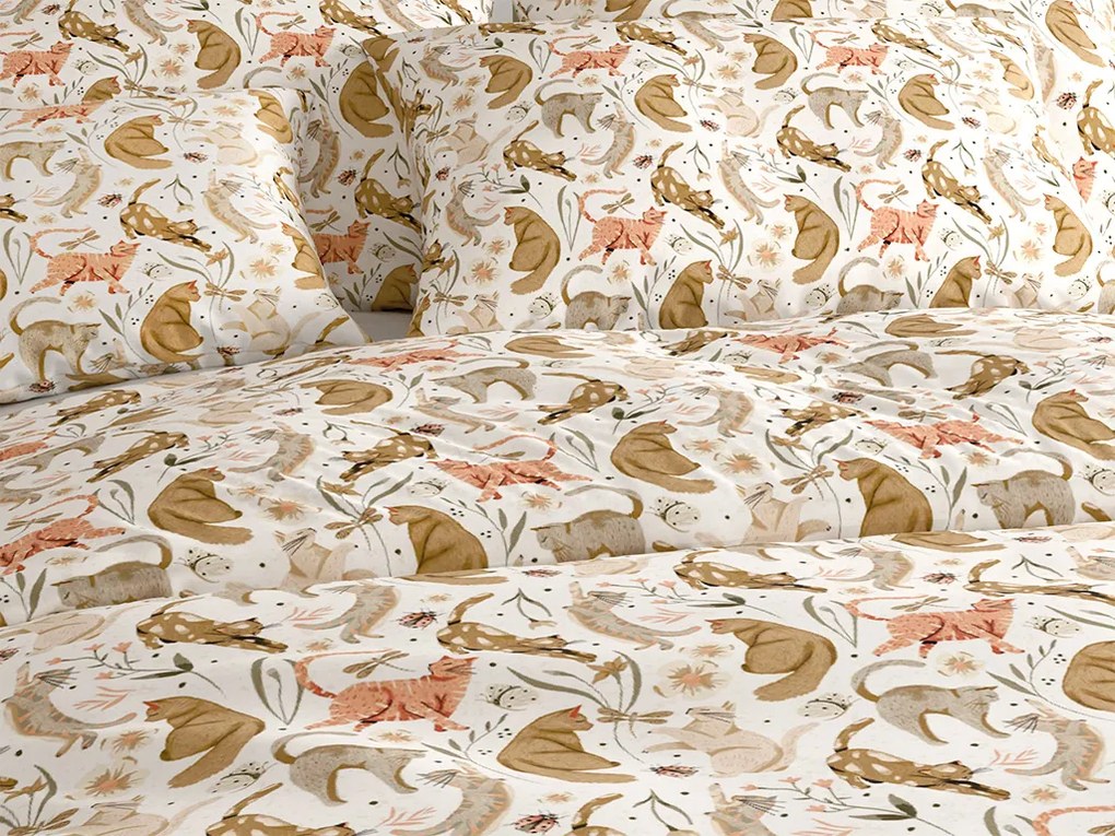 Lenjerie de pat din bumbac WILD CATS colorată Dimensiune lenjerie de pat: 70 x 90 cm | 140 x 220 cm