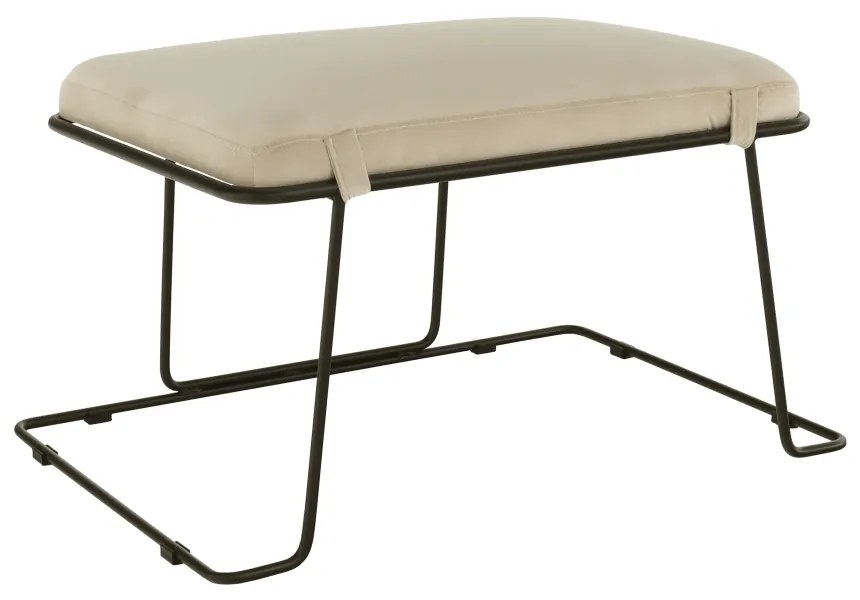 Taburet , material bej/ramă neagră, MERANO YF-S02