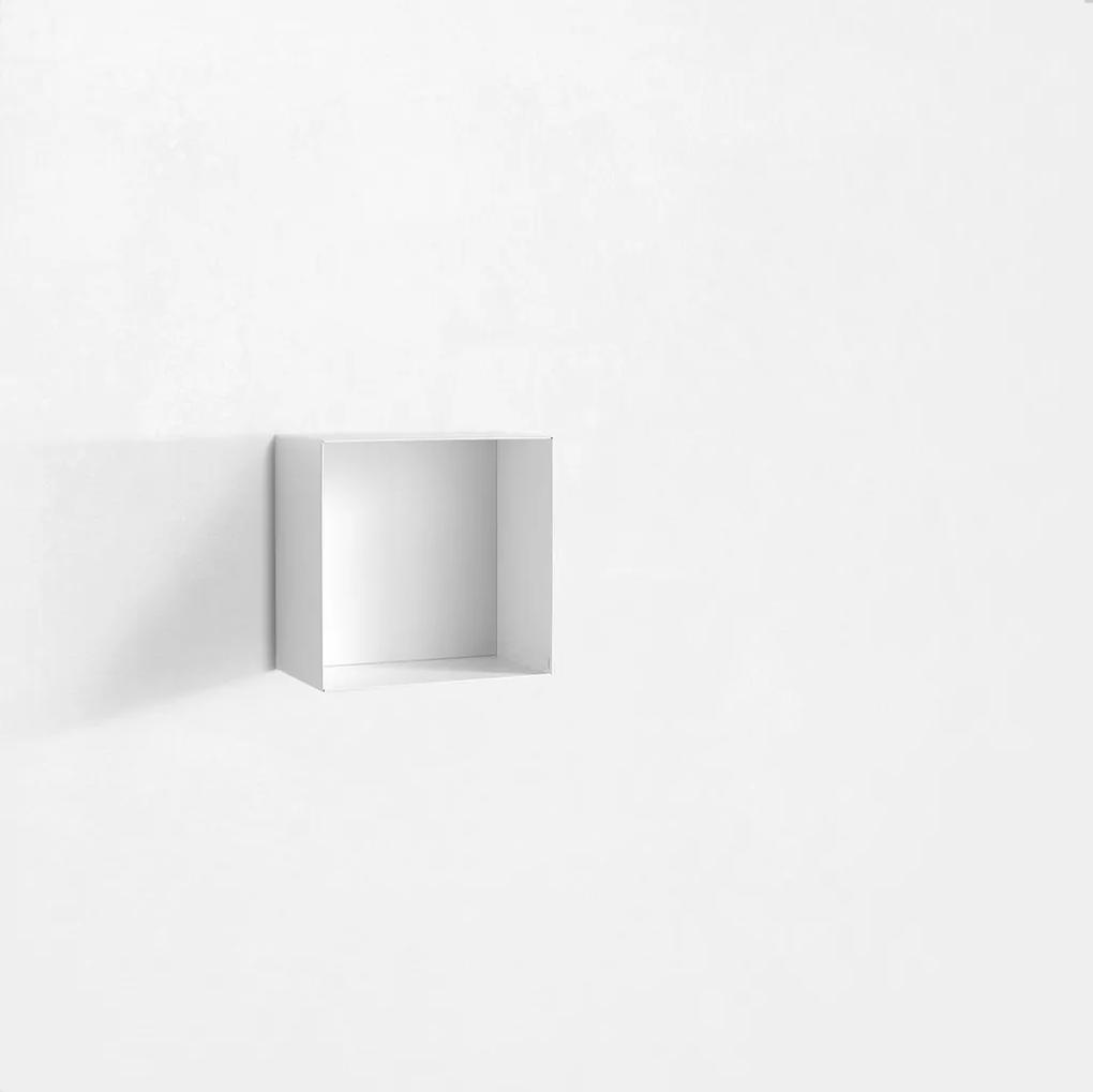 Raft de perete RIINO 1, Metal, Alb,  27.5x18 cm