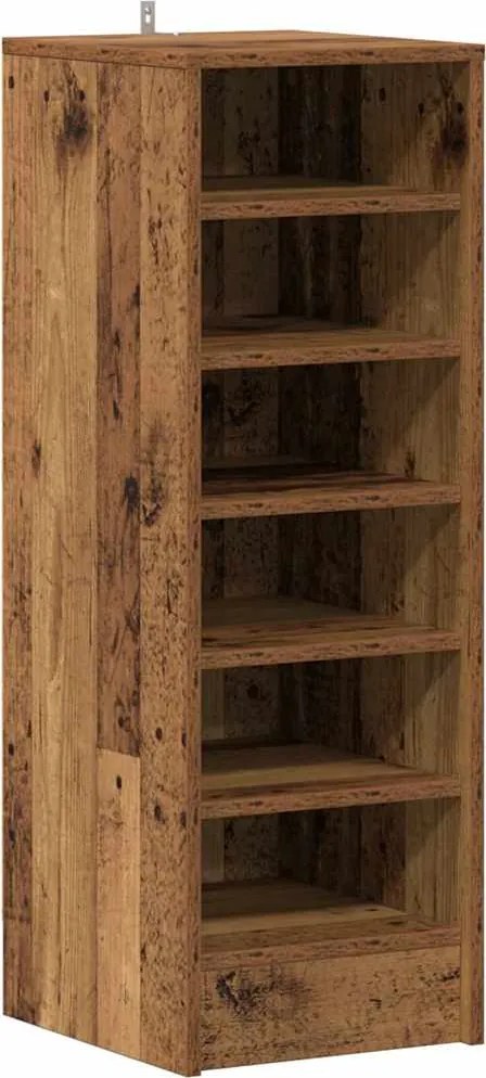vidaXL Dulap Pantofi Lemn Vechi 32x35x92 cm Lemn prelucrat