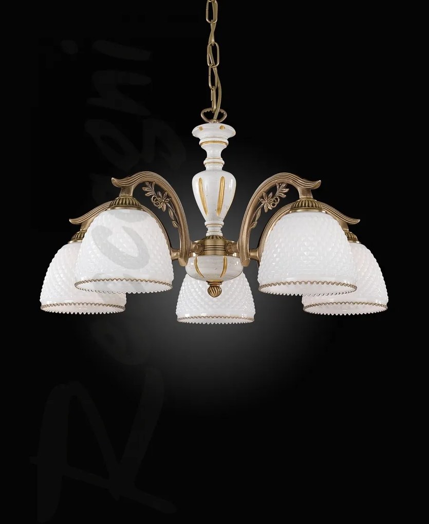 Candelabru din alama cu 5 brate design italian 8606