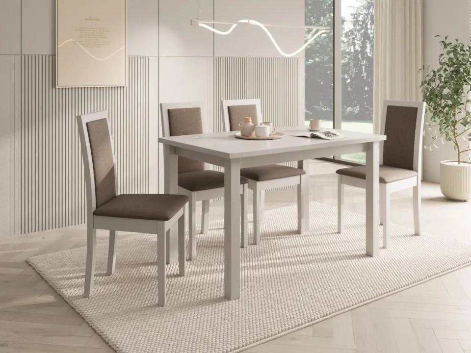 Scaun tapitat, din lemn, Nola IV, ADRK Furniture (Culoare: Sonoma / Opium 20)