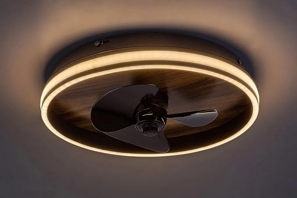 Plafoniera LED cu ventilator si telecomanda Faustine