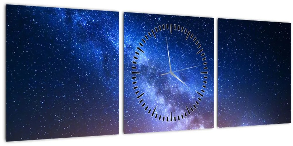 Tablou -Frumusețea stelelor de noapte (cu ceas) (90x30 cm)