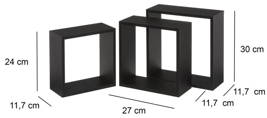 Rafturi negre 3 buc. – Casa Selección