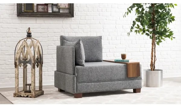 Fotoliu colțar TULA, gri, stânga