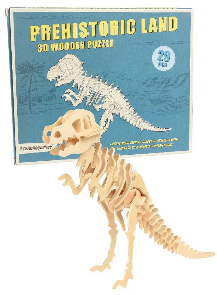 Puzzle cu dinozaur 3D din lemn Rex London Tyrannosaurus