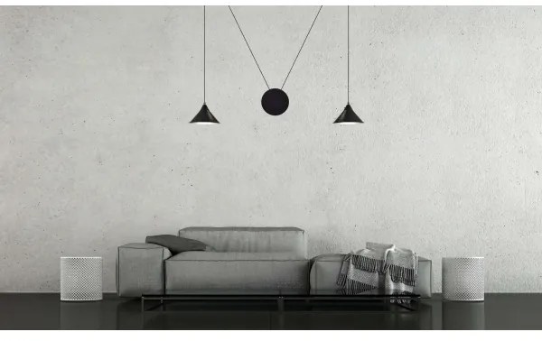 Lustră pe cablu ABRAMO 2xE27/15W/230V negru