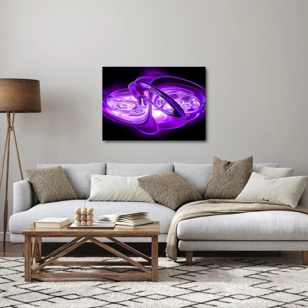 Tabloul fractalilor în violet (70x50 cm)
