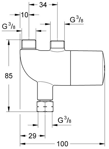 GROHE GROHTHERM MICRO 34487000 - Protecție termostatică anti-opărire, crom