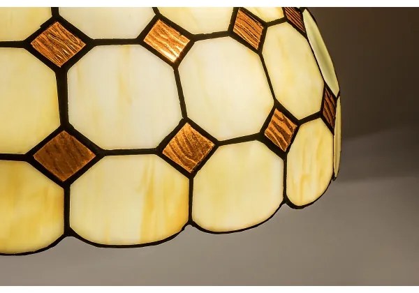 Brilagi - Candelabru Tiffany cu vitralii pe lanț DORAN 2xE27/60W/230V