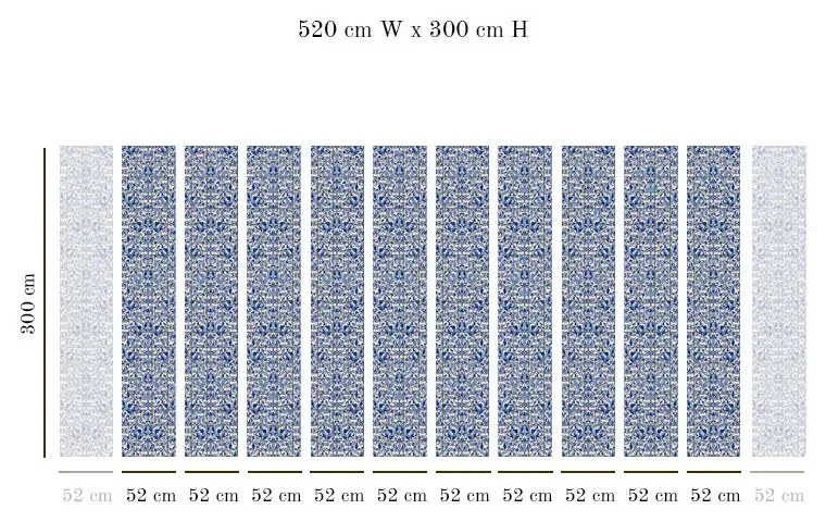 Tapet VLAdiLA Porcelain Blue 520 x 300 cm
